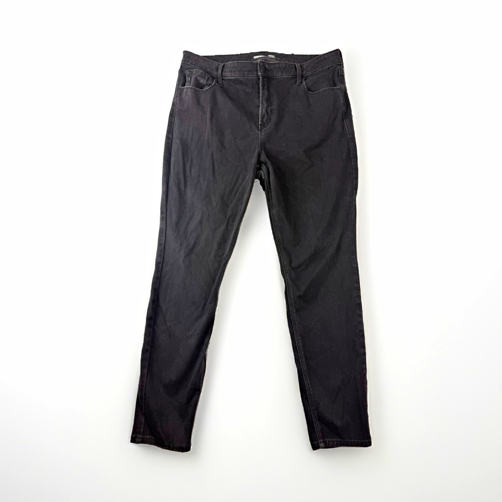 Old Navy gray high rise skinny jeans pants, women's 16, stretch, 5-pocket
